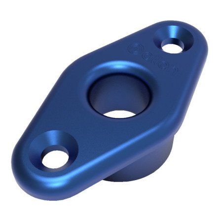 ALLEN Decksdurchführung mit Flansch Alu Auge 9mm blau