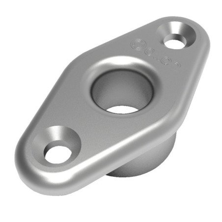 ALLEN Decksdurchführung mit Flansch Alu Auge 9mm silber