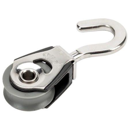 ALLEN Einfachblock gleitl. 20mm, Seil 6mm, Wirbelhaken