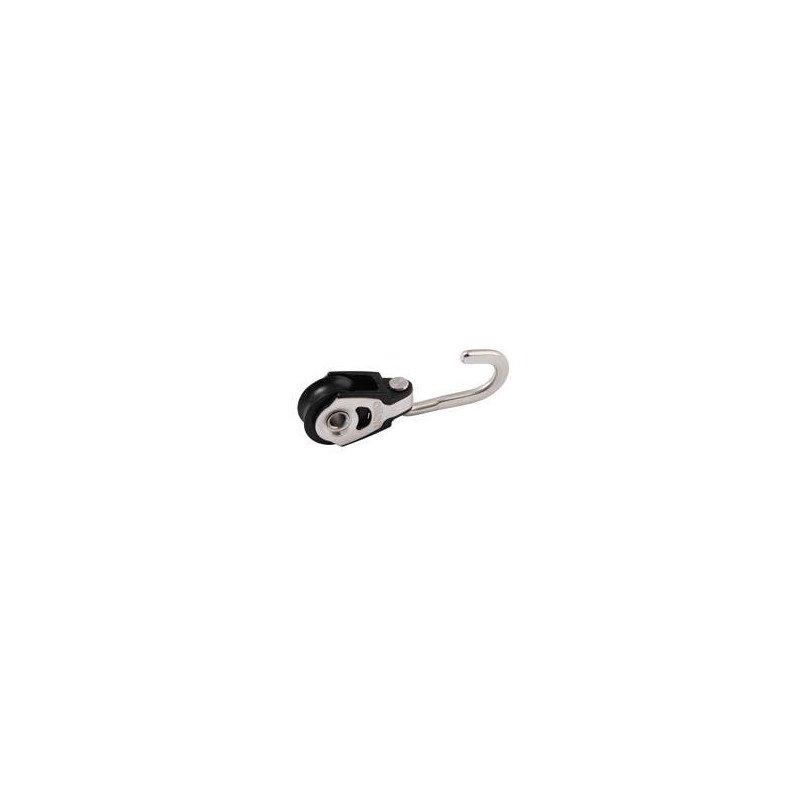 ALLEN Einfachblock kugell. 20mm, Seil 6mm, Haken