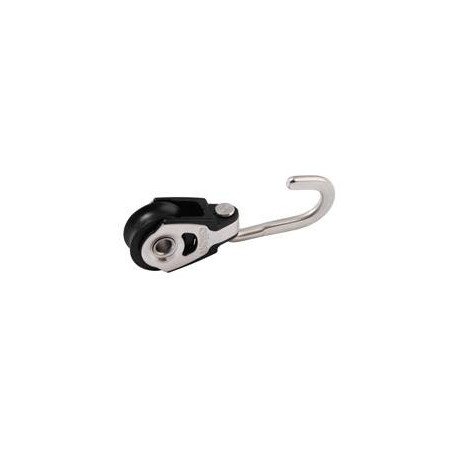 ALLEN Einfachblock kugell. 20mm, Seil 6mm, Haken