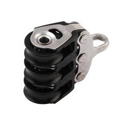 ALLEN Dreifachblock gleitl. 30mm, Seil 8mm, Auge, U-Bügel, Klemme