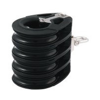 ALLEN Vierfachblock kugell. 50mm, Seil 10mm, Wirbelschäkel