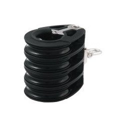 ALLEN Vierfachblock kugell. 50mm, Seil 10mm, Wirbelsch, U-Bügel