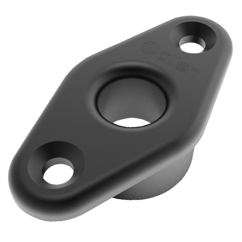 ALLEN Decksdurchführung mit Flansch Alu Auge 15mm silber