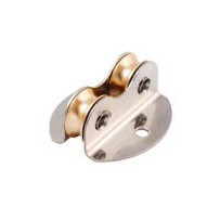 ALLEN Doppel-Decksblock gleitl. 16mm, Seil 5mm, Messingrollen