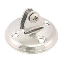 Verdeckbeschlag, schwenkbar, rund A4/Nylon 64mm, Schraube 6mm