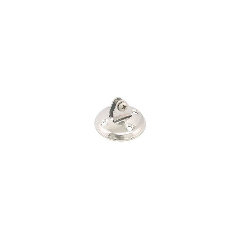 Verdeckbeschlag, schwenkbar, rund A4/Nylon 64mm, Schraube 6mm