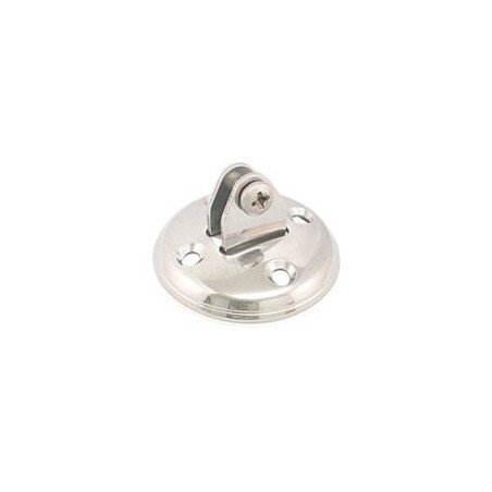 Verdeckbeschlag, schwenkbar, rund A4/Nylon 64mm, Schraube 6mm