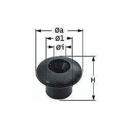 Persenningknopf Nylon 13x11mm schwarz 10St.