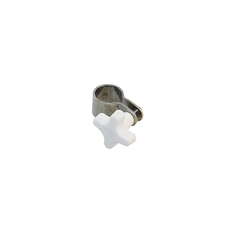 Rohrgelenkschelle mit Griffschr. A4/Nylon für Rohr 20mm,Schraube 8mm zöllig