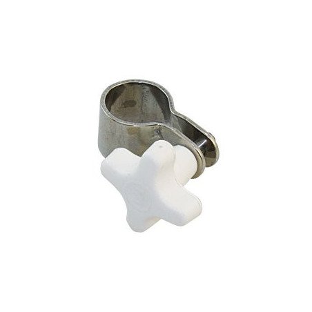 Rohrgelenkschelle mit Griffschr. A4/Nylon für Rohr 20mm,Schraube 8mm zöllig