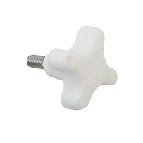 Kreuzgriffschraube A4/Nylon M6x14mm weiß