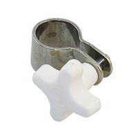 Rohrgelenkschelle mit Griffschr. A4/Nylon für Rohr 22mm,Schraube 6mm zöllig