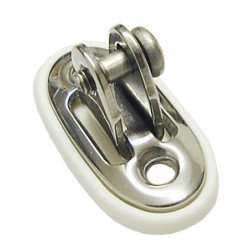 Verdeckbeschlag, schwenkbar A4/Nylon Schraube 6mm, weiß