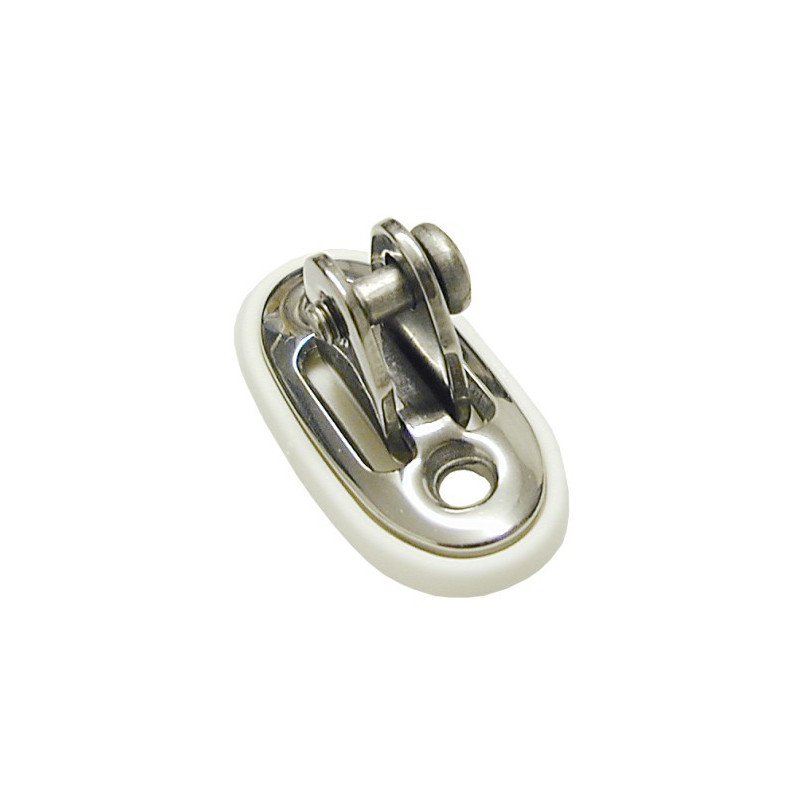 Verdeckbeschlag, schwenkbar A4/Nylon Schraube 6mm, weiß