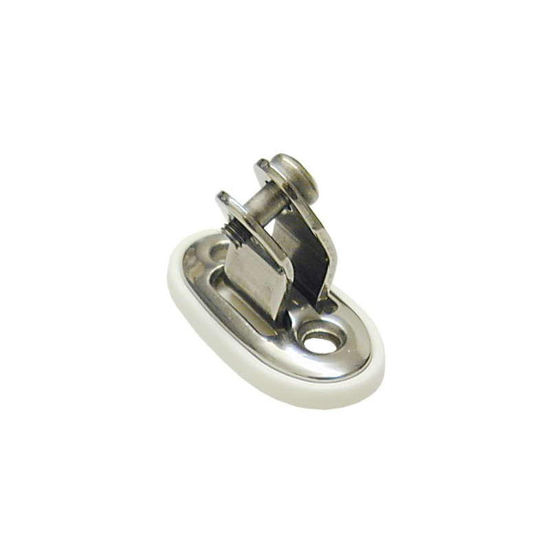 Verdeckbeschlag 45°, schwenkbar A4/Nylon Schraube 6mm, weiß