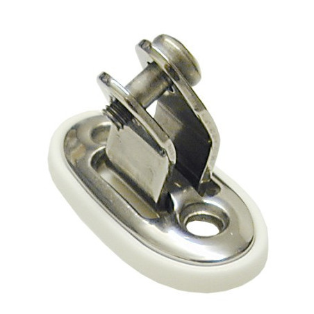 Verdeckbeschlag 45°, schwenkbar A4/Nylon Schraube 6mm, weiß