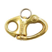 Schnappschäkel mit Auge Messing 40mm