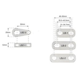 BEP Verbindungsplatte LBJ-2 650A, für Pin 8/10mm 46-50mm