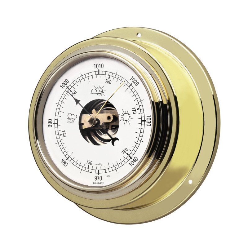 Barometer Maritim Ms poliert Skala 95mm, 140x59mm