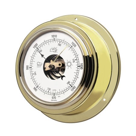 Barometer Maritim Ms poliert Skala 95mm, 140x59mm