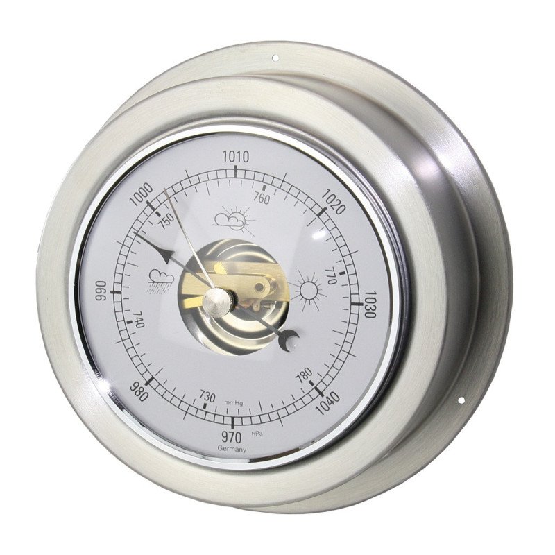 Barometer Maritim Edelstahl Skala 95mm, 140x59mm