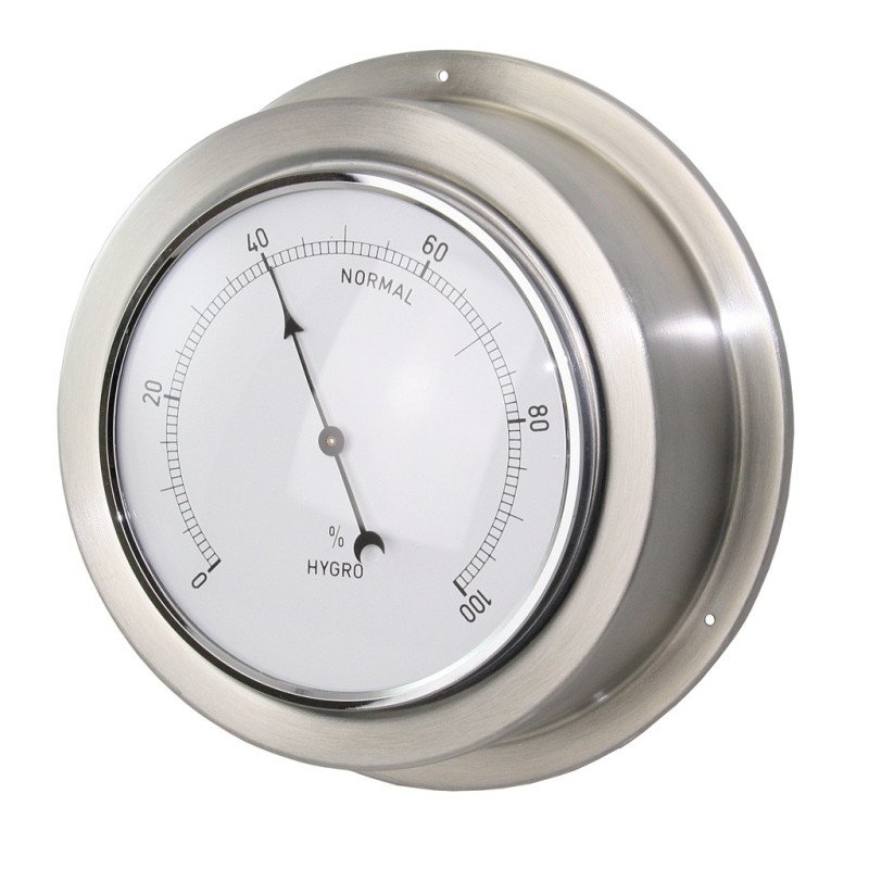 Hygrometer Maritim Edelstahl Skala 95mm, 140x56mm