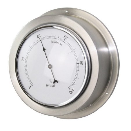 Hygrometer Maritim Edelstahl Skala 95mm, 140x56mm