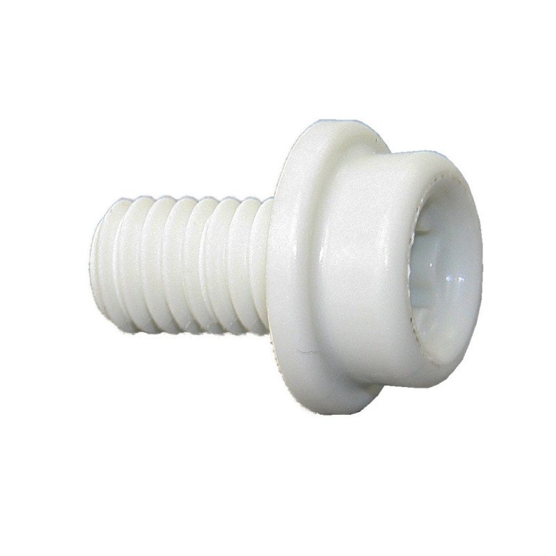 CAF-COMPO Zapfen mit Schraube M6x10mm TX30 weiß 100St.