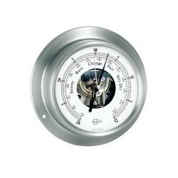 BARIGO Barometer Sky Edelstahl gebürstet Skala 85mm, 110x32mm