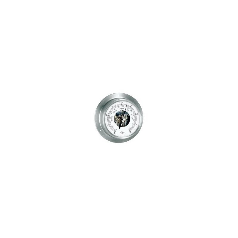 BARIGO Barometer Sky Edelstahl gebürstet Skala 85mm, 110x32mm