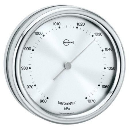 BARIGO Barometer Orion Edelstahl poliert Skala 100mm, 102x35mm