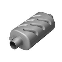 Auspuff-Mittelschalldämpfer Kunststoff für Schlauch 40mm