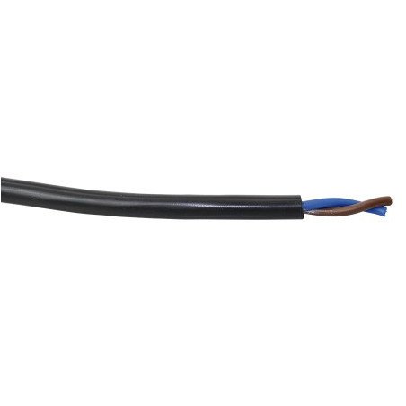 Stromkabel Zweiadrig H05VV-F Cu/PVC feinstdrähtig 2x2,5qmm blau/braun 10m