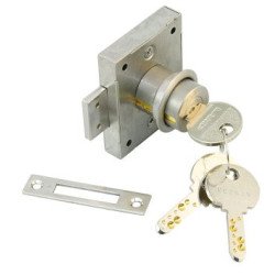 LAMP Kastenschloss 7810-24NI-B A2/MsNi für Türen 22-24mm, verschiedenschl.