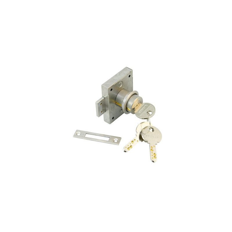 LAMP Kastenschloss 7810-24NI-B A2/MsNi für Türen 22-24mm, verschiedenschl.