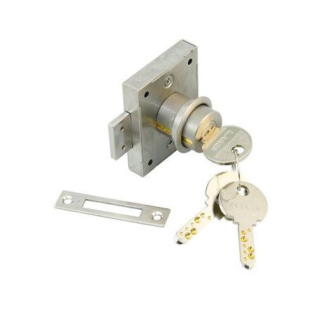 LAMP Kastenschloss 7810-24NI-B A2/MsNi für Türen 22-24mm, verschiedenschl.