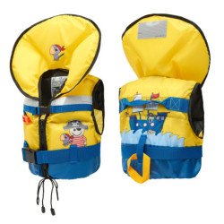Feststoff-Rettungsweste 30N für Babys max.15kg mit Reißverschl., gelb Pirat