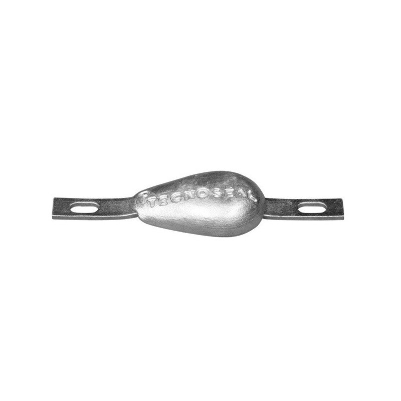 Rumpfanode zum Anschw., tropfenförmig Zn 120x78x25mm + Laschen