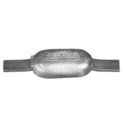 Rumpfanode zum Anschw., oval Zn 295x90x40mm + Laschen