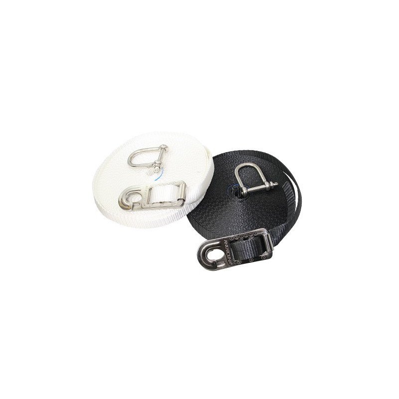 SAFEOLINA Streckgurt-Set Jackline mit Schäkel PES 12m weiß