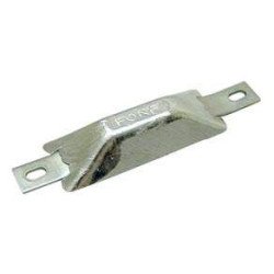 Rumpfanode zum Anschr., rechteckig Alu 95x34x17mm + Laschen