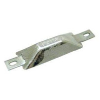 Rumpfanode zum Anschr., rechteckig Alu 95x34x17mm + Laschen