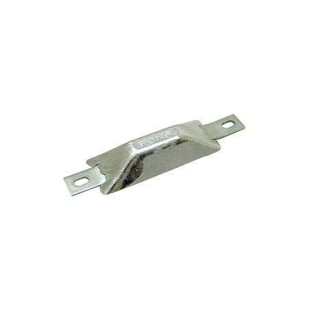 Rumpfanode zum Anschr., rechteckig Alu 95x40x25mm + Laschen
