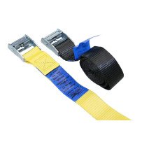 Spanngurt mit Klemmschnalle verzinkt/PES 25mm 1,0m schwarz