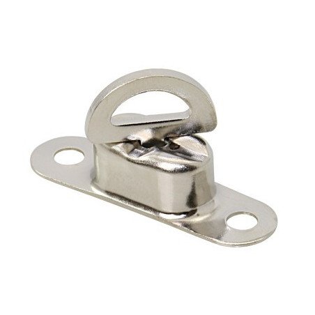 Drehverschluss-Ovalöse mit Scheibe MsNi 17x11mm 10St.