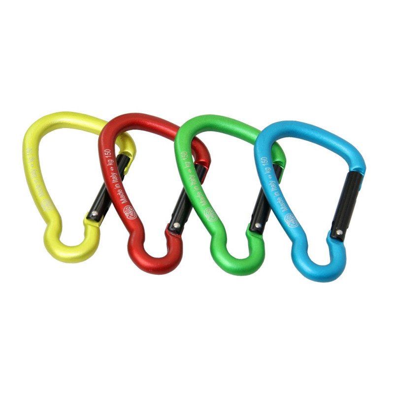 KONG Karabiner asym. Alu 5x52mm rot/schwarz