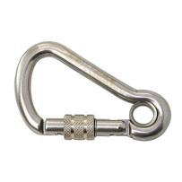 KONG Karabiner asym. mit Überwurfmutter und Kausche A4 8x86mm