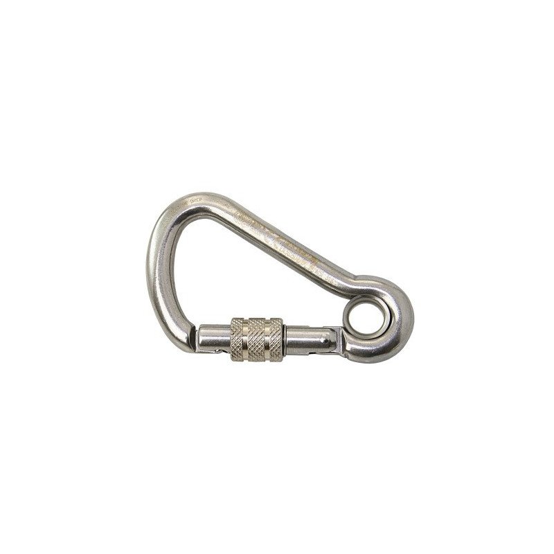 KONG Karabiner asym. mit Überwurfmutter und Kausche A4 8x86mm